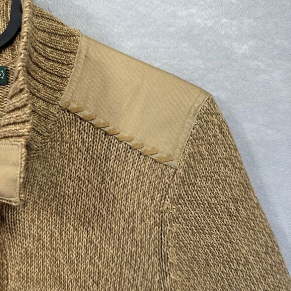 Ralph Lauren Jean Company Women’s XL Button Up Cardigan Sweater Western Tan Knit - Picture 6 of 15